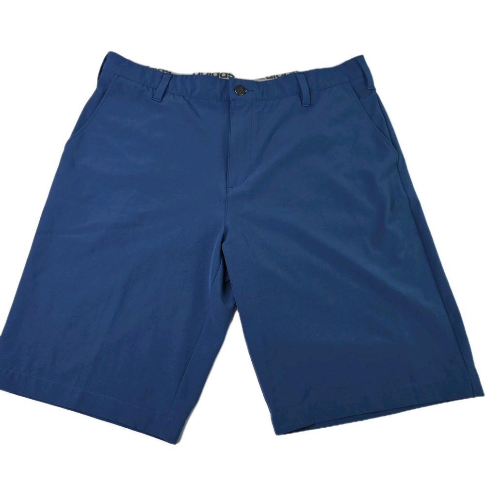 Adidas Mens Golf Performance Blue Chino Golf‎ Shorts Size 34 Casual Griper Light